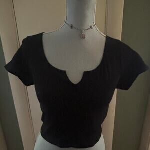 Pacsun black ribbed vneck